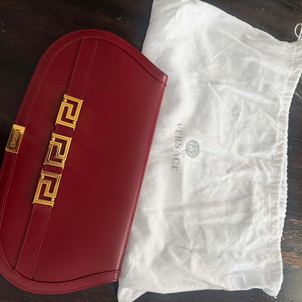 Versace Greca Goddess Leather Clutch - Picture 2 of 4